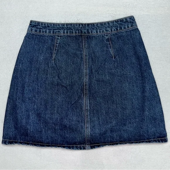 Garage High Waisted Denim Skirt - Picture 2 of 3